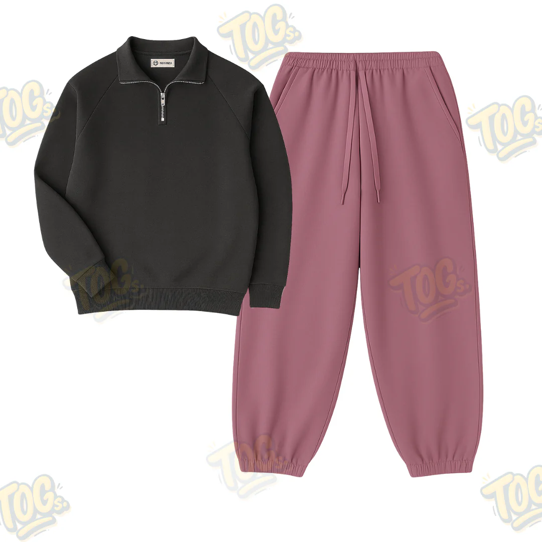 Oversized Sweatpant With Oversized Mockneck - Image 4